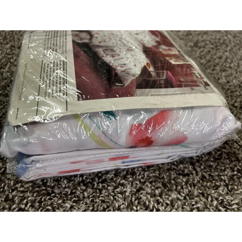 Vintage Twin 80's Abstract Floral Springmaid No Iron Sheet Set Cotton Polyester